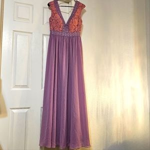 JJ House wisteria and dusty rose dress